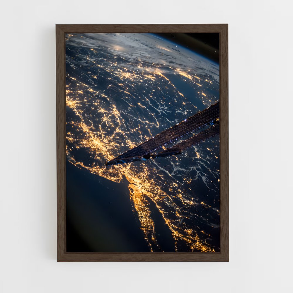 Poster Terre Éclairée – affiche Système solaire (vue 5)